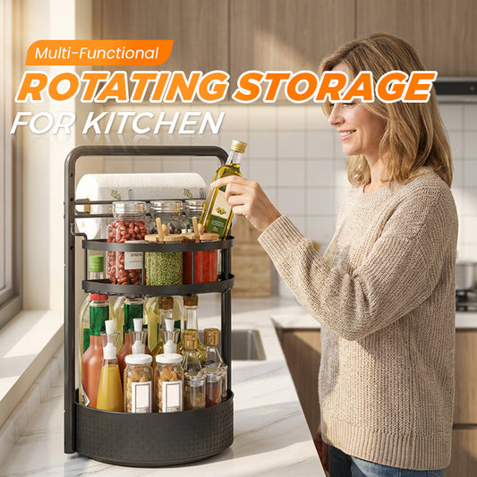 🥳2026 NEW ARRIVAL&FREE SHIPPING!🥳Multi-Functional Rotating Storage for Kitchen🍹