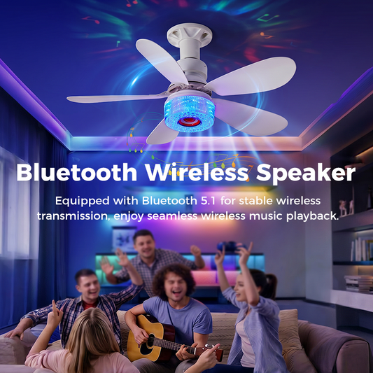 ⏳🔥LIMITED-TIME 50% OFF! 🌬️ 3-in-1 Ceiling Fan with Light & Bluetooth Speaker – Cool, Bright & Entertaining 🎵✨